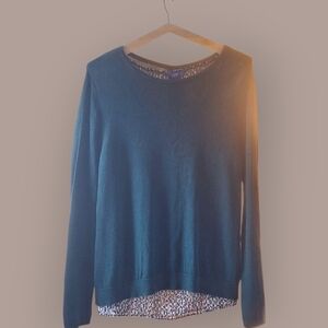 Apt. 9 Green Crew Neck Sweater Relaxed Fit Size Large